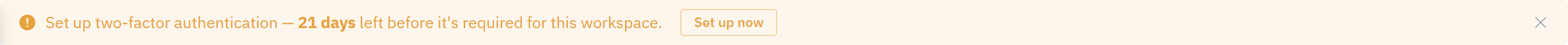 The countdown banner across the top of the portal, showing 21 days left and a Set up now button